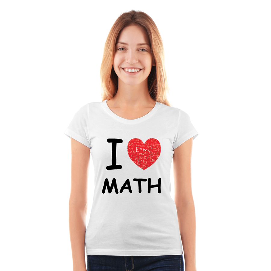 KOSZULKA DAMSKA "I love math", rozmiar: XXL