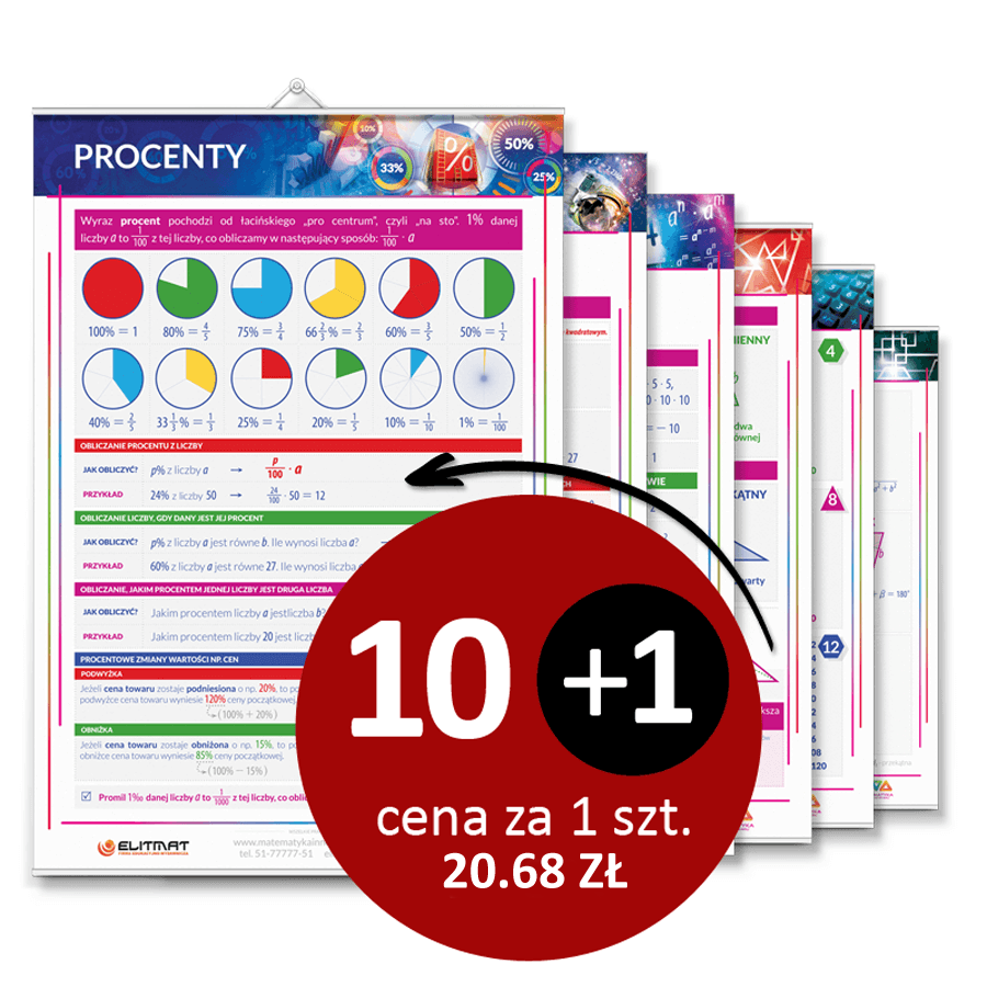 Zestaw 10 dowolnych plansz dydaktycznych + 1 GRATIS