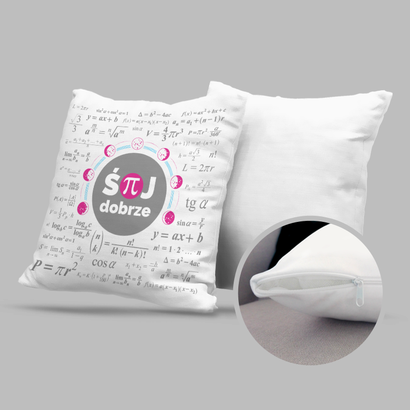 Poduszka bia�a "�PIj dobrze" - nadruk jednostronny (R)