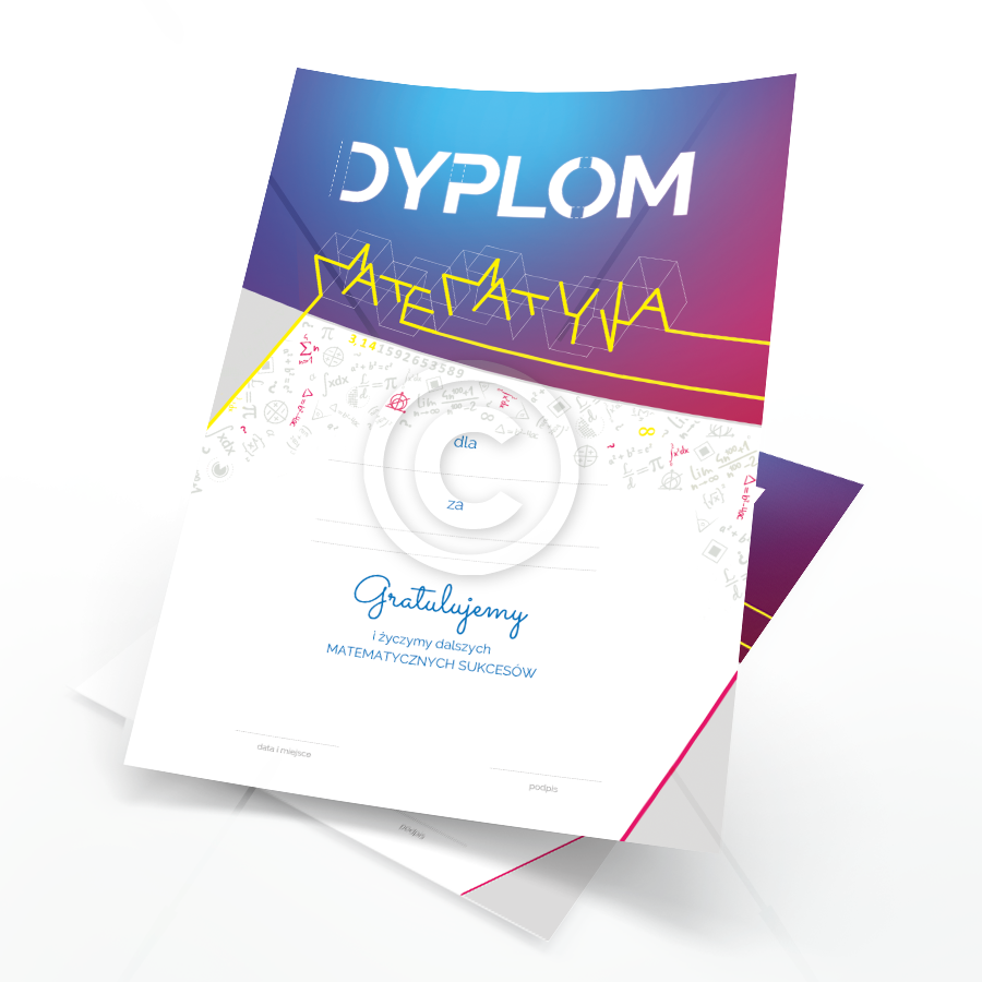 Dyplom "Matematyka" - Pakiet S (10 szt.)