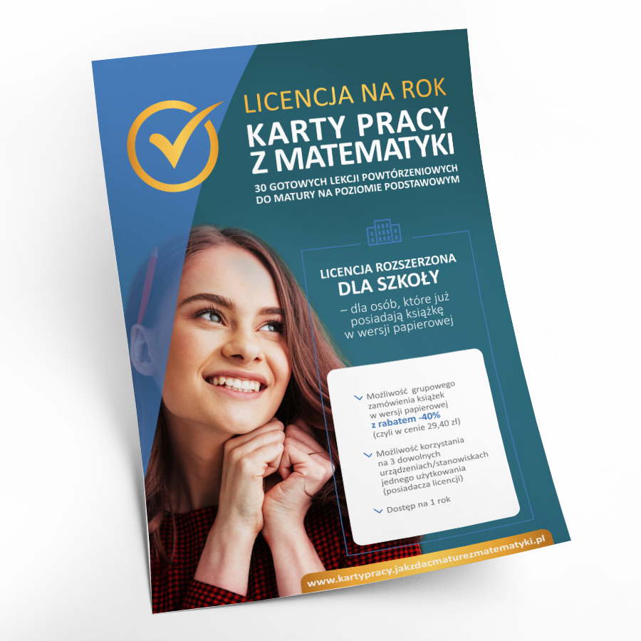 Licencja rozszerzona dla szkoy (sama licencja bez ksiki w wersji papierowej) do ksiki &quot;Karty pracy z matematyki&quot; - poziom podstawowy