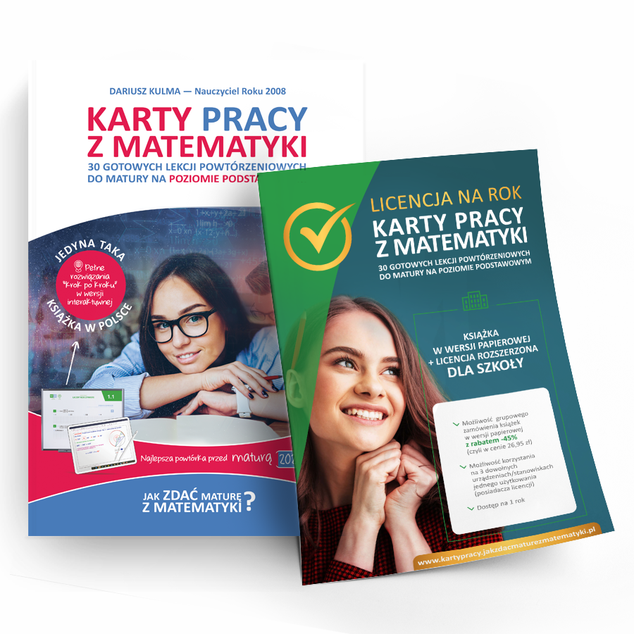 "Karty pracy z matematyki" - poziom podstawowy + Licencja rozszerzona dla szko�y