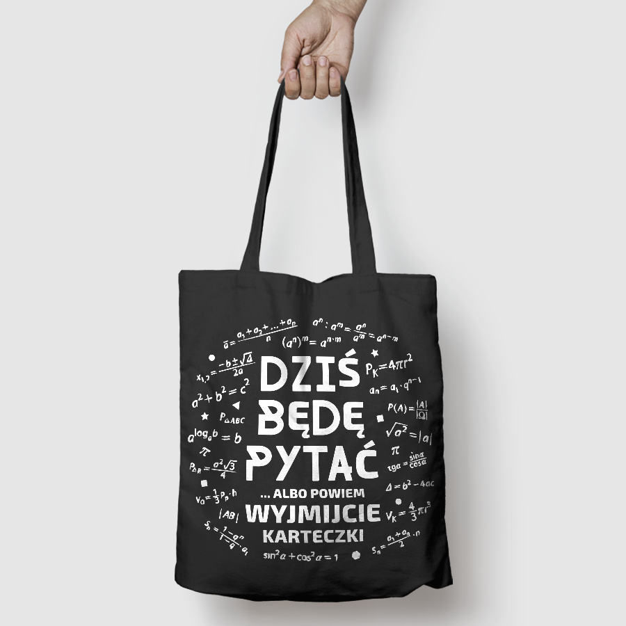 Torba baweniana z nadrukiem "Bd pyta" (czarna)