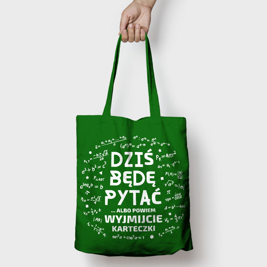 Torba baweniana z nadrukiem "Bd pyta" (zielona)