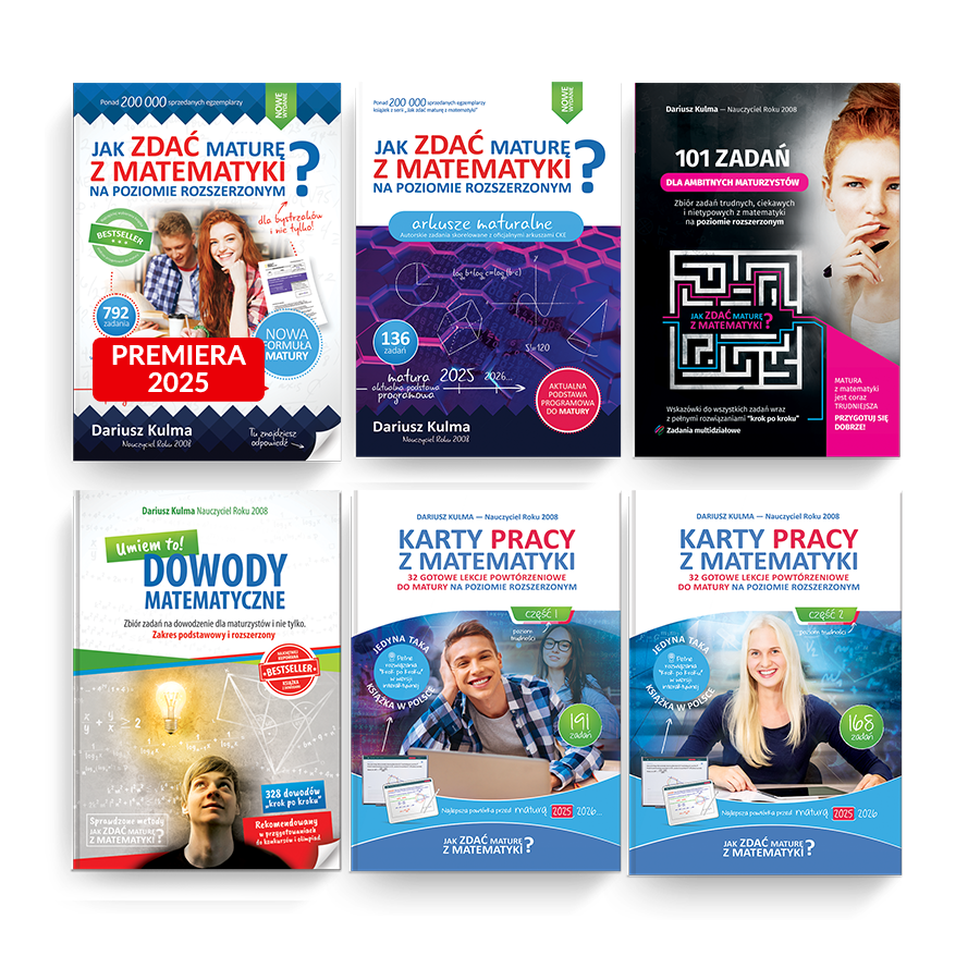 Komplet 6 ksiek: repetytorium + arkusze maturalne + 2 x karty pracy + 2 x dodatkowe zbiory zada <span class="text-red">ZAWIERA PREMIEROWE WYDANIE REPETYTORIUM ROZSZERZONEGO DO MATURY 2026</span>
