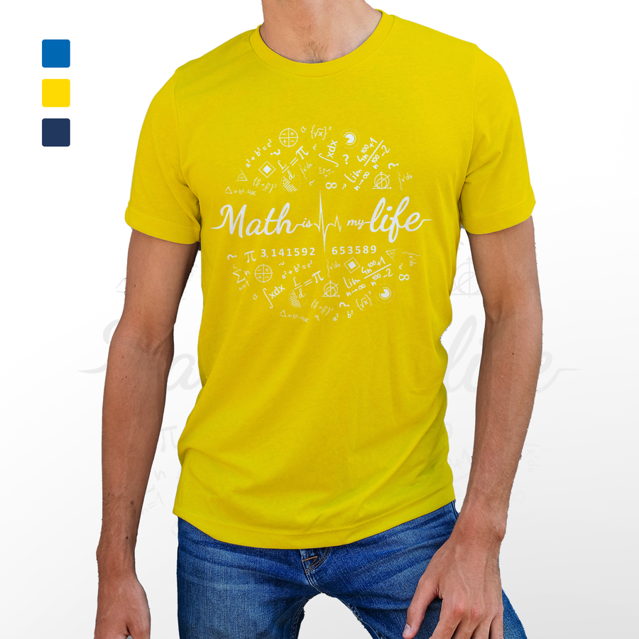 KOSZULKA MSKA "Math is my life", rozmiar: L (ta)