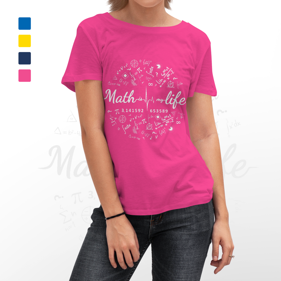 KOSZULKA DAMSKA "Math is my life", rozmiar: XL (rowa)