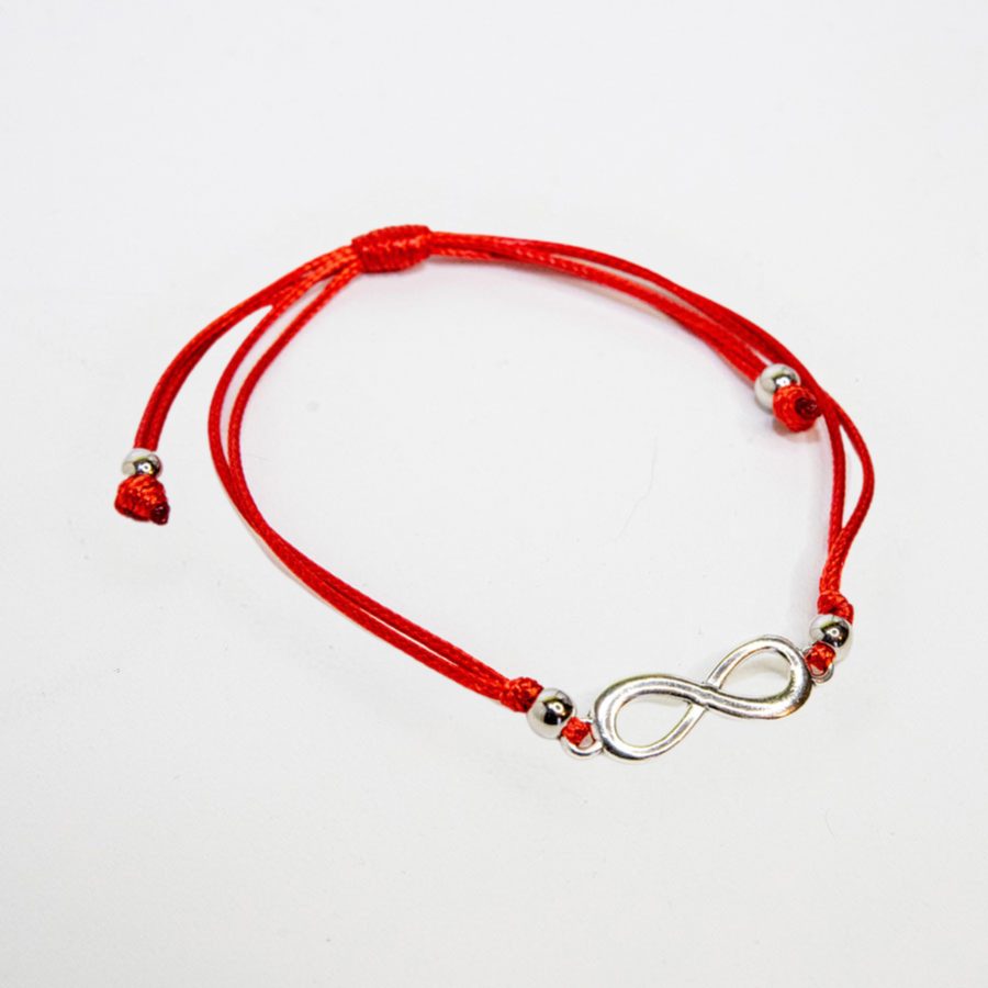 Regulowana bransoletka z symbolem niesko�czono�ci � czerwona